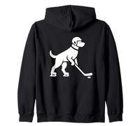 Silhouette de hockey minimaliste pour chien Sweat à Capuche
