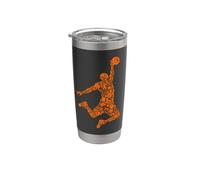 Silhouette de joueur de basket-ball Slam Dunk Garçons Filles Enfants Jeunes Gobelet isotherme en acier inoxydable double paroi