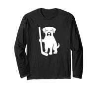 Silhouette de Joueur de Hockey Mignon au Design Minimaliste Manche Longue