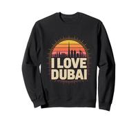 Silhouette de la Ligne d'horizon du Coucher de Soleil de Dubaï Sweatshirt