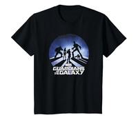 Silhouette de la Programmation du Groupe Marvel Les Gardiens de la Galaxie T-Shirt, Enfant, Noir, 2 Ans