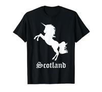 Silhouette de Licorne écossaise, Symbole National, Graphique écossais T-Shirt Graphique avec Valeur, Homme, Noir, M