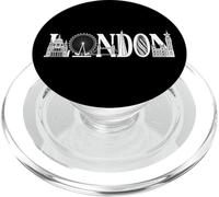 Silhouette de Londres Skyline Landmark Design PopSockets PopGrip pour MagSafe