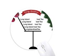 silhouette de long island iced tea cocktail tapis de souris en caoutchouc de sapin de noël
