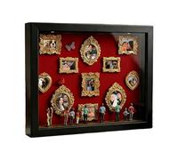 Silhouette de Mini musée - Coffret d' pour Souvenirs avec lumière, 11 pièces de Cadres Photo Miniatures avec 8 Figurines | pour Saint-Valentin, Mariage, Anniversaire et Exposition de Table