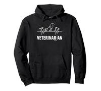 Silhouette de Patte de Chat vétérinaire Minimaliste Sweat à Capuche