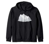 Silhouette de Paysage de Loup Robuste Sweat à Capuche