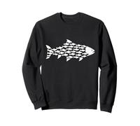 Silhouette de Poisson Truite Mignon Poisson drôle Amateur de Poisson Sweatshirt