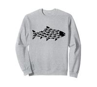 Silhouette de Poisson Truite Poisson Mignon Poisson Amateur de Poisson Sweatshirt