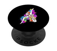 Silhouette de Pom-Pom Girl drôle Cheerleader Squad Team Cheer PopSockets PopGrip Adhésif