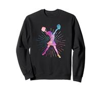 Silhouette de Pom-Pom Girl drôle Cheerleader Squad Team Cheer Sweatshirt