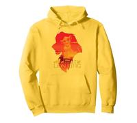 Silhouette de profil Disney Le Roi Lion Simba Sweat à Capuche, Unisexe pour adultes, Citron, XXL