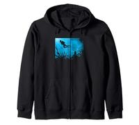 Silhouette de récif sous-Marin pour Plongeur Sweat à Capuche