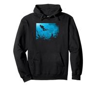 Silhouette de récif sous-Marin pour Plongeur Sweat à Capuche
