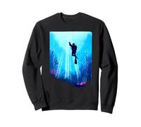 Silhouette de récif sous-Marin pour Plongeur Sweatshirt