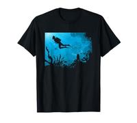 Silhouette de récif sous-Marin pour Plongeur T-Shirt