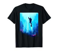 Silhouette de récif sous-Marin pour Plongeur T-Shirt