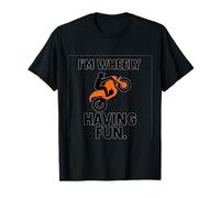 Silhouette de roue de moto I'm Wheely Having Fun T-Shirt