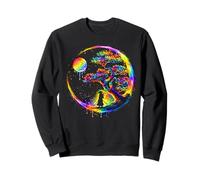 Silhouette de samouraï Arbre Lune Art Japonais Illustration Sweatshirt