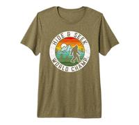 Silhouette de Sasquatch, Champion du Monde de Cache-Cache Bigfoot T-Shirt Haut de Gamme