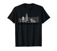 Silhouette de silhouette de la ville de Santiago du Chili T-Shirt