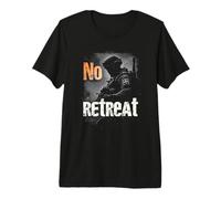 Silhouette de Soldat No Retreat T-Shirt Haut de Gamme