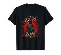 Silhouette de Soldat Patriotique Audacieux avec Fusil T-Shirt