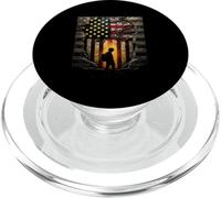 Silhouette de Soldat Patriotique PopSockets PopGrip pour MagSafe