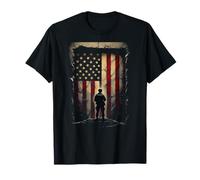 Silhouette de Soldat Patriotique T-Shirt