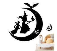 Silhouette de sorcière Ornements Décoratifs Halloween Sorcière Balai Lune