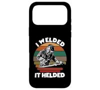 Silhouette de soudage rétro Amusante pour Homme I Welded It Helded Coque pour iPhone 17 Pro Max