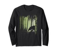 Silhouette de Tapir décontractée dans la forêt crépusculaire Manche Longue