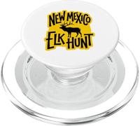 Silhouette de Taureau Chasse au Wapiti du Nouveau-Mexique PopSockets PopGrip pour MagSafe