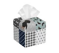 Silhouette de Teckel, Race de Chien, Noir et feu,Porte-boîte à mouchoirs, Couvercle de boîte à mouchoirs, Distributeur de mouchoirs