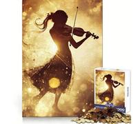 Silhouette de violoniste dans Une lumière dorée Puzzle de 1000 pièces pour Adultes Jeu de logique mentale Anti-Stress Découpe Ferme 50x75cm