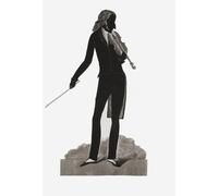 Silhouette de violoniste italien virtuose guitariste et compositeur Niccolo Paganini 1782-1840 Ken Welsh Poster imprimé (11 x 16)
