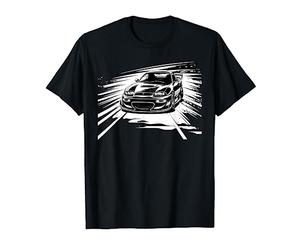 Silhouette de voiture de course de rue qui va vite T-Shirt