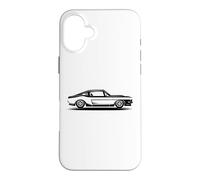 Silhouette de Voiture Musculaire Classique Vintage Racing Hommes Coque pour iPhone 16 Plus