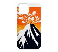 Silhouette de Volcan - Montagne en éruption - Rochers - Lave Coque pour iPhone 14