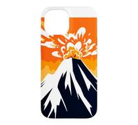 Silhouette de Volcan - Montagne en éruption - Rochers - Lave Coque pour iPhone 15