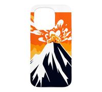 Silhouette de Volcan - Montagne en éruption - Rochers - Lave Coque pour iPhone 15 Pro
