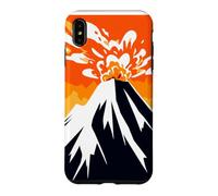 Silhouette de Volcan - Montagne en éruption - Rochers - Lave Coque pour iPhone XS Max
