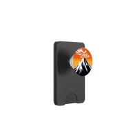 Silhouette de Volcan - Montagne en éruption - Rochers - Lave PopSockets PopWallet pour MagSafe