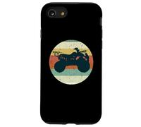 Silhouette de VTT Vintage rétro Coucher de Soleil Quatre Roues Coque pour iPhone SE (2020) / 7/8