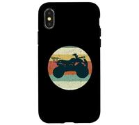 Silhouette de VTT Vintage rétro Coucher de Soleil Quatre Roues Coque pour iPhone X/XS