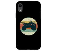 Silhouette de VTT Vintage rétro Coucher de Soleil Quatre Roues Coque pour iPhone XR