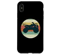 Silhouette de VTT Vintage rétro Coucher de Soleil Quatre Roues Coque pour iPhone XS Max