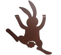 Silhouette Déco Jardin Lapin 20x25cm Rouille