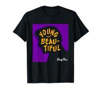 Silhouette d'Elvis Presley Jeune et Belle rétro T-Shirt