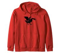 Silhouette d'oie klaxonnante Minimaliste Art Noir Oiseau Sweat à Capuche